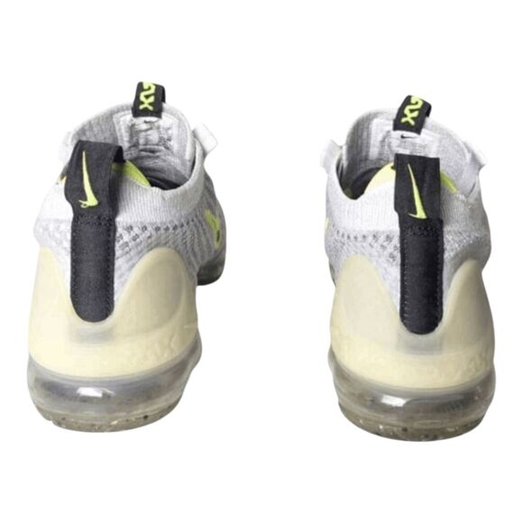 NIKE Air VaporMax 2021 Flyknit 'Wolf Grey Volt' Running Shoes Size 5.5Y/W7 - Picture 5 of 16